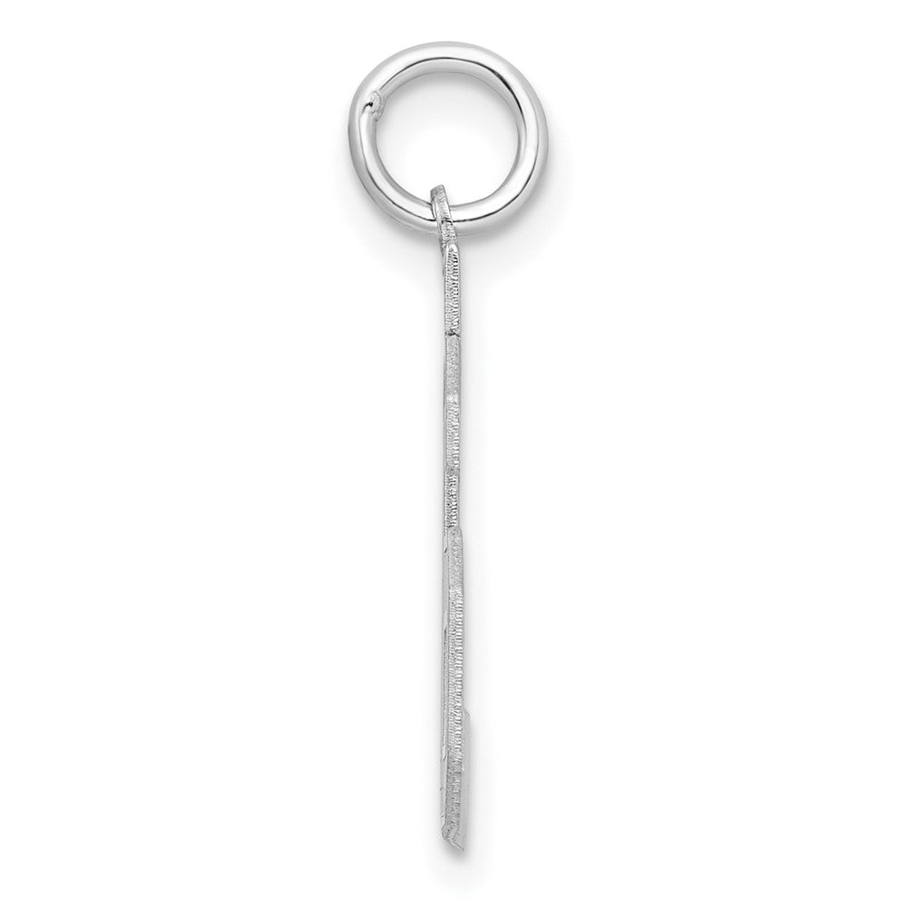 Sterling Silver Silver/Rhodium-Plated Satin Number 36 Charm