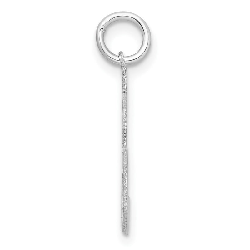 Sterling Silver Silver/Rhodium-Plated Satin Number 36 Charm