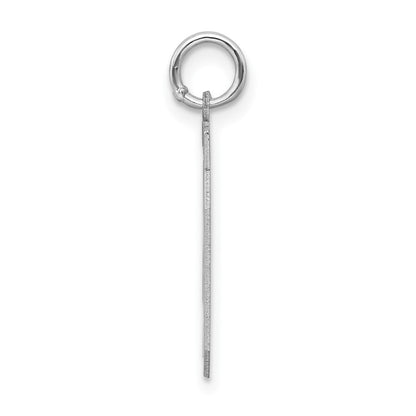 Sterling Silver Silver/Rhodium-Plated Satin Number 40 Charm