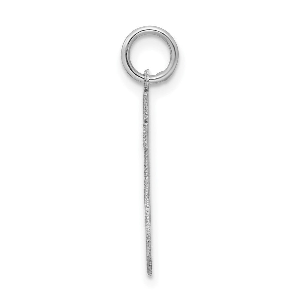 Sterling Silver Silver/Rhodium-Plated Satin Number 55 Charm