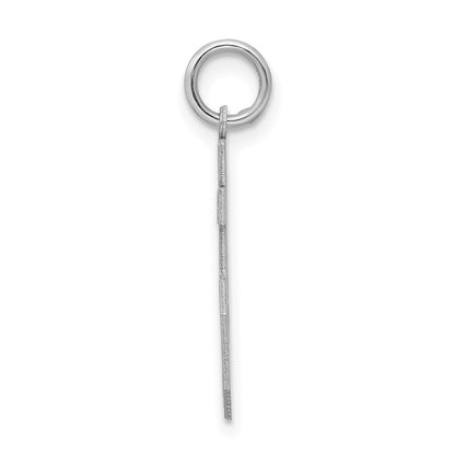 Sterling Silver Silver/Rhodium-Plated Satin Number 55 Charm