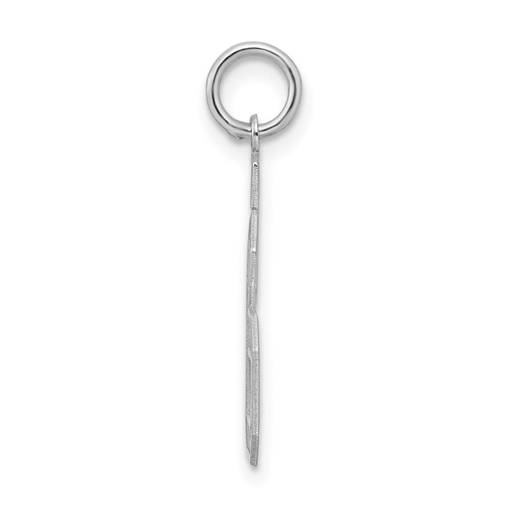 Sterling Silver Silver/Rhodium-Plated Satin Number 56 Charm