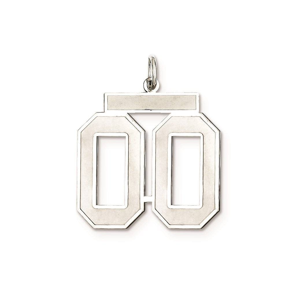 Sterling Silver Large Satin Number 00