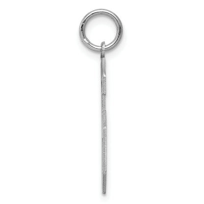 Sterling Silver Silver/Rhodium-Plated Satin Number 6 Charm