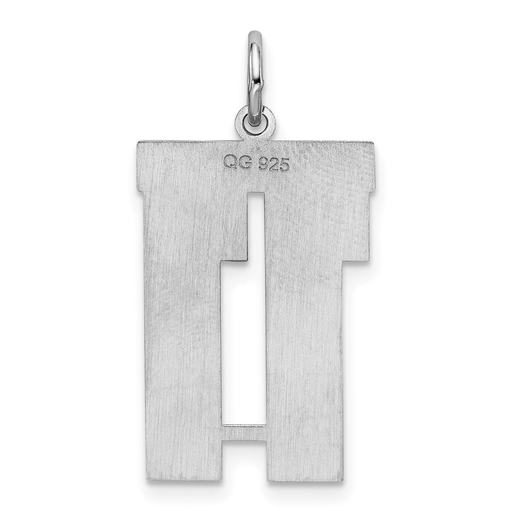 Sterling Silver Silver/Rhodium-Plated Satin Number 11 Charm