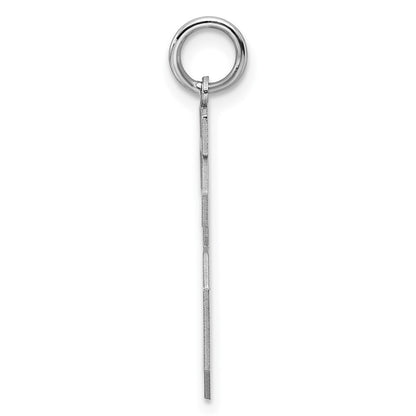 Sterling Silver Silver/Rhodium-Plated Satin Number 16 Charm
