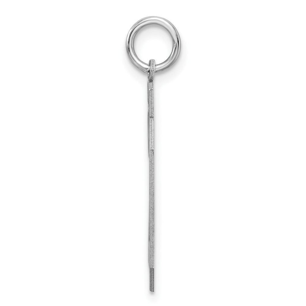 Sterling Silver Silver/Rhodium-Plated Satin Number 20 Charm