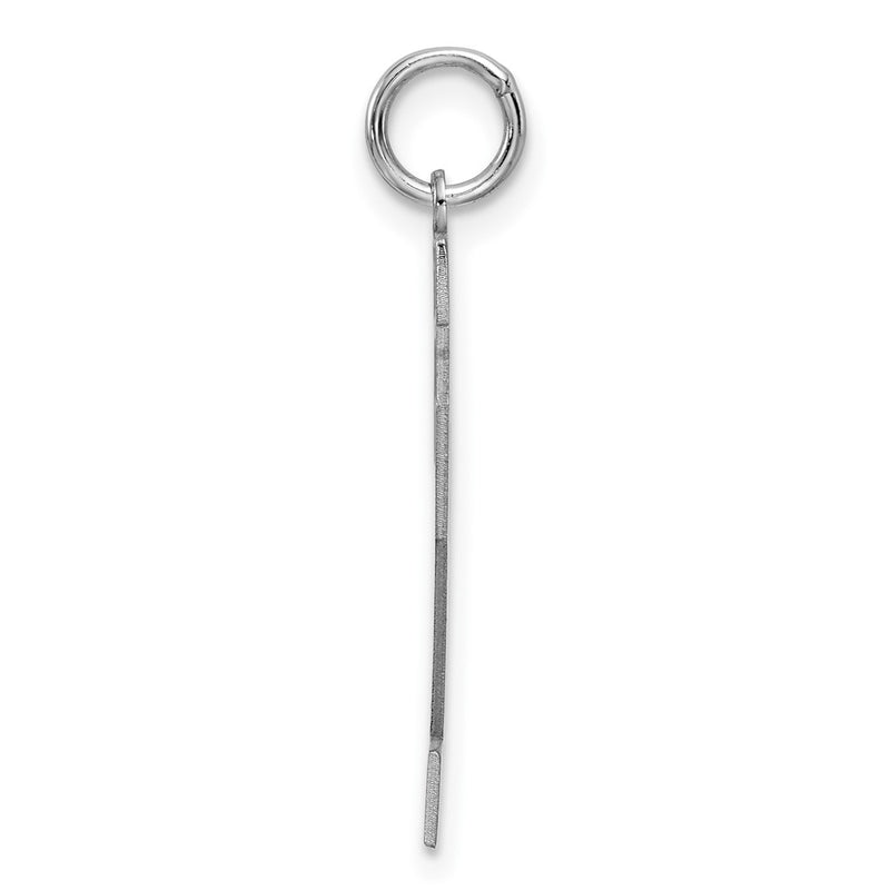 Sterling Silver Silver/Rhodium-Plated Satin Number 22 Charm