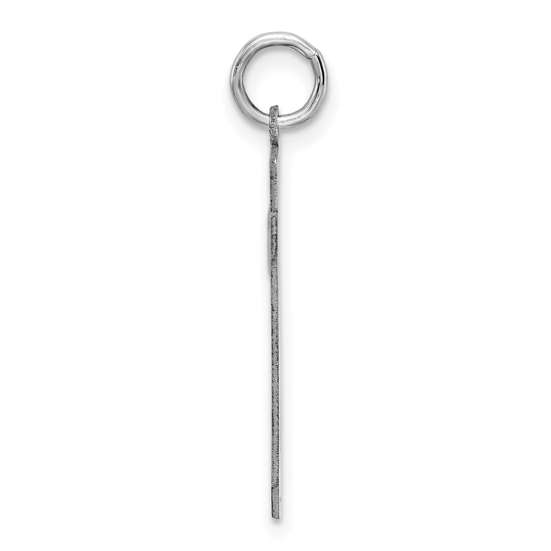 Sterling Silver Silver/Rhodium-Plated Satin Number 29 Charm