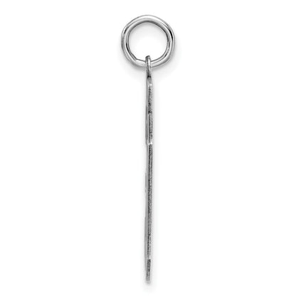 Sterling Silver Silver/Rhodium-Plated Satin Number 30 Charm