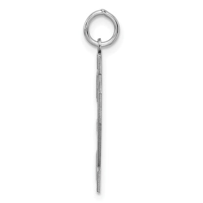 Sterling Silver Silver/Rhodium-Plated Satin Number 32 Charm