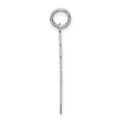 Sterling Silver Silver/Rhodium-Plated Satin Number 95 Charm