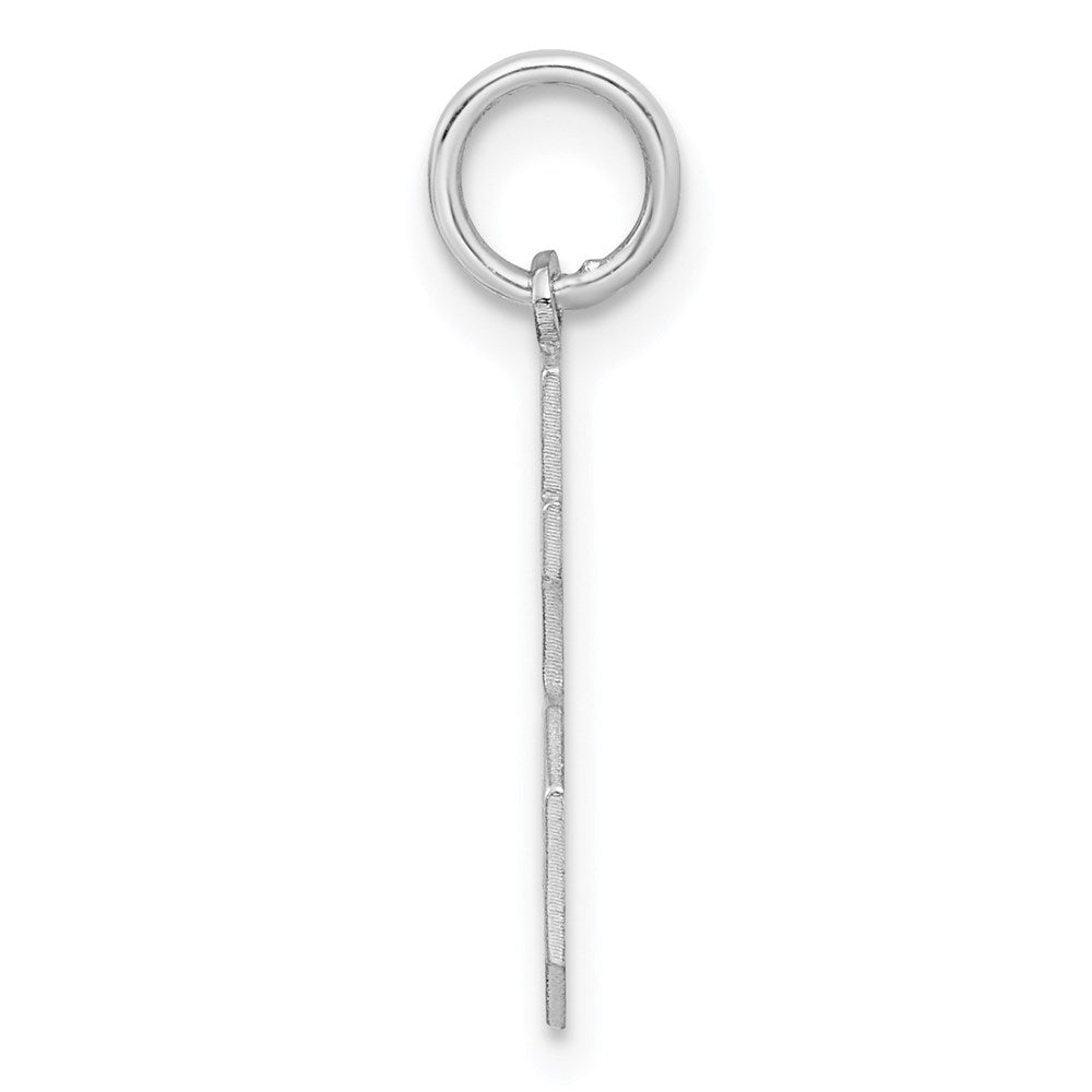 Sterling Silver Silver/Rhodium-Plated Satin Number 15 Charm