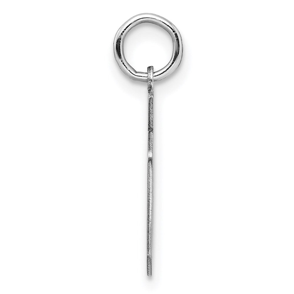 Sterling Silver Silver/Rhodium-Plated Satin Number 40 Charm