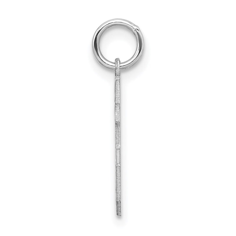 Sterling Silver Silver/Rhodium-Plated Satin Number 55 Charm