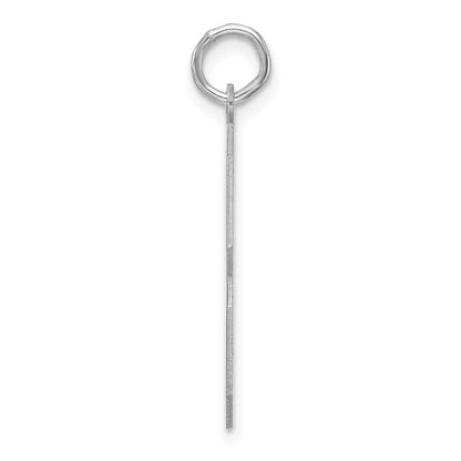 Sterling Silver/rhodium-Plated Polished Number 3 Charm
