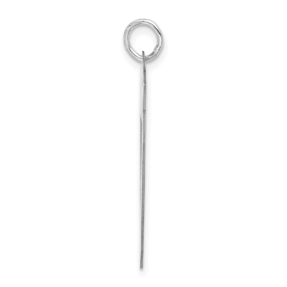 Sterling Silver/rhodium-Plated Satin Number 07 Charm