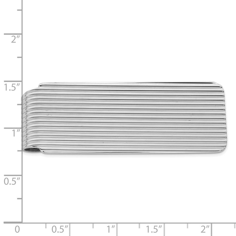 Sterling Silver Rhodium-Plated Money Clip