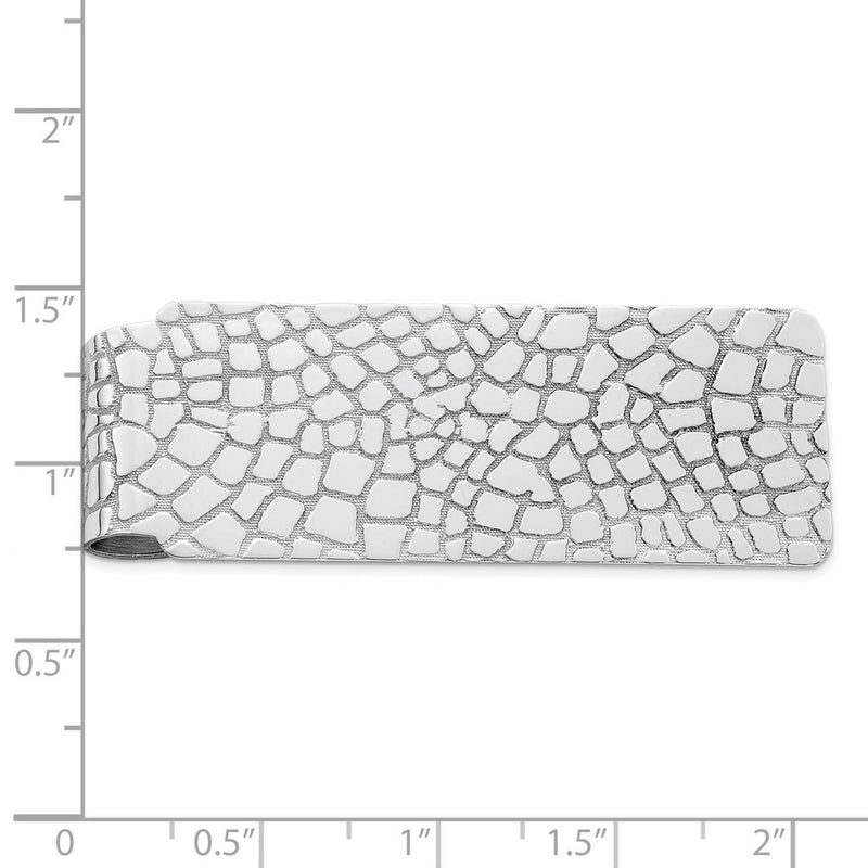 Sterling Silver Rhodium-Plated Money Clip