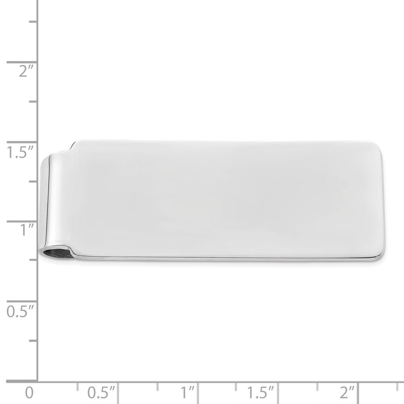 Sterling Silver Rhodium-Plated Money Clip