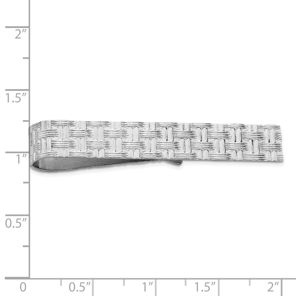 Sterling Silver Rhodium-Plated Tie Bar