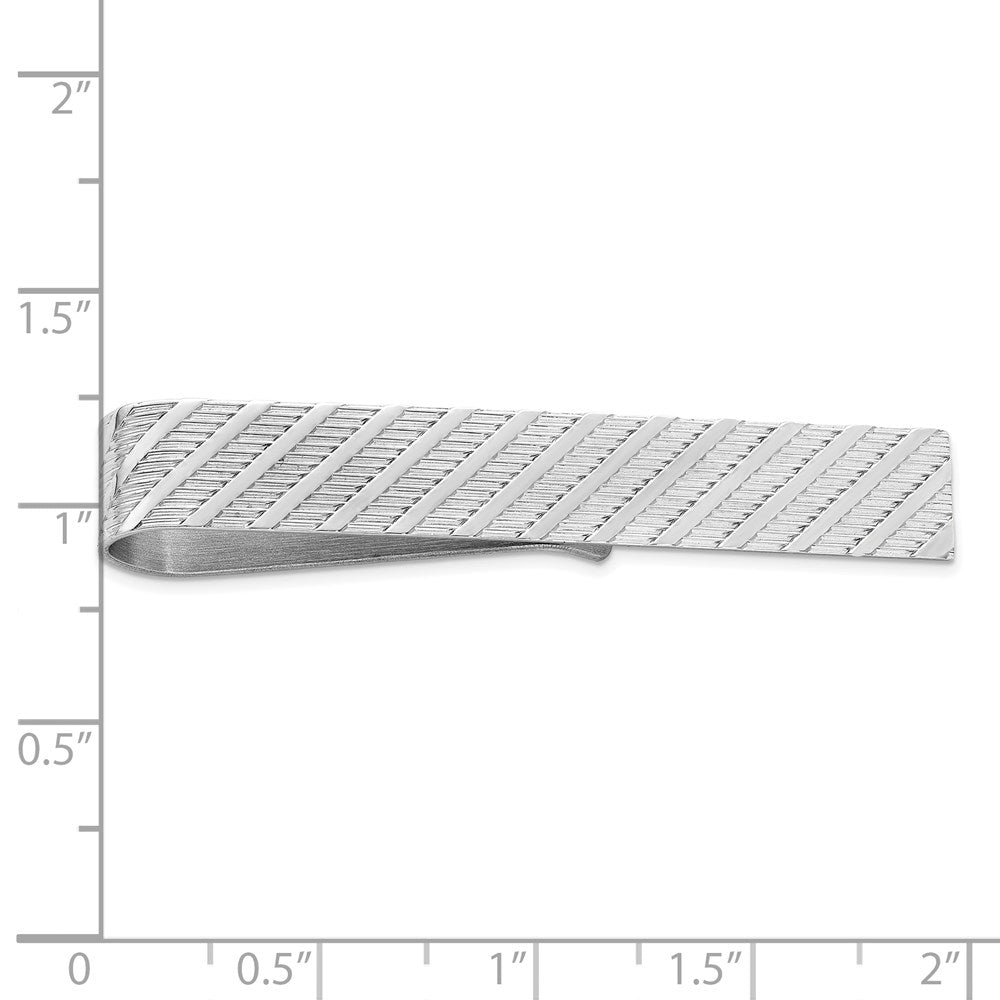 Sterling Silver Rhodium-Plated Tie Bar