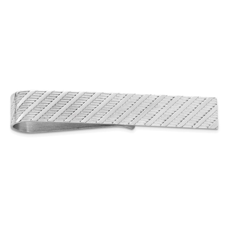 Sterling Silver Rhodium-Plated Tie Bar