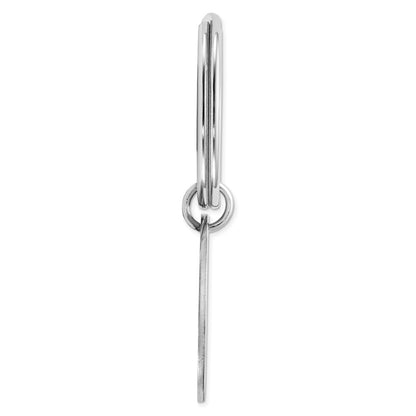 Sterling Silver Rhodium-Plated Key Ring