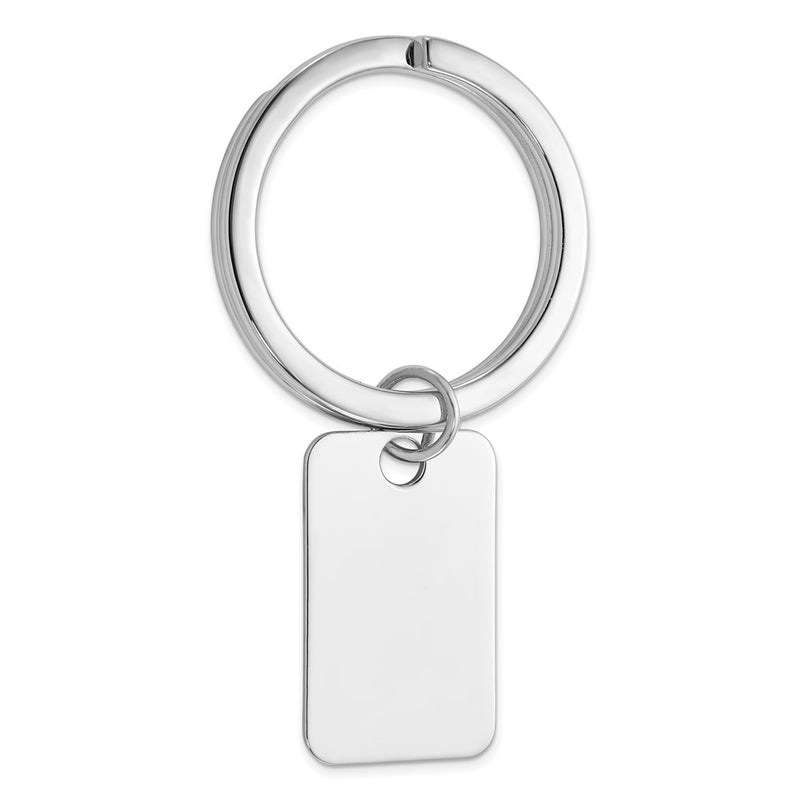 Sterling Silver Rhodium-Plated Key Ring
