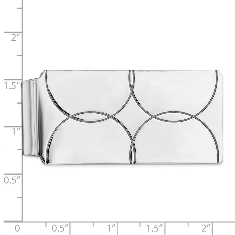 Sterling Silver Rhodium-Plated Money Clip