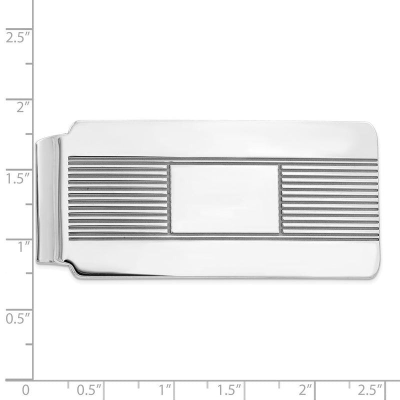 Sterling Silver Rhodium-Plated Money Clip