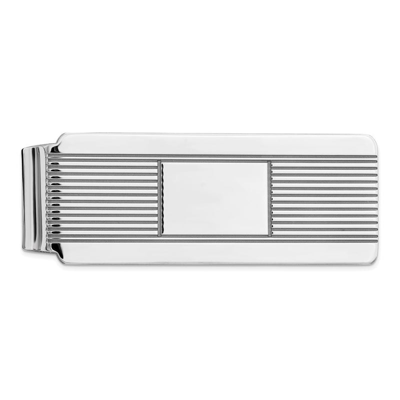 Sterling Silver Rhodium-Plated Money Clip