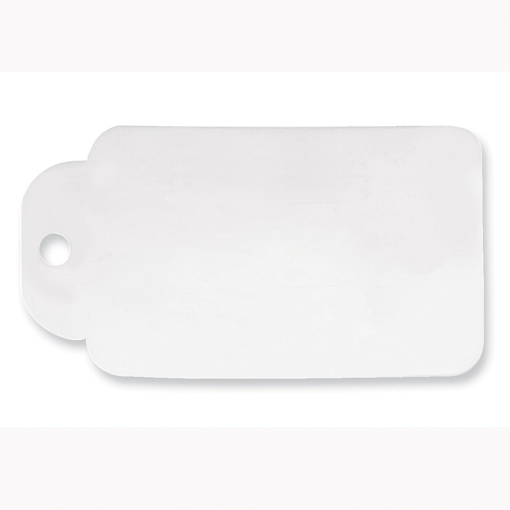 Sterling Silver Rhodium-Plated Blank Christmas Gift Tag