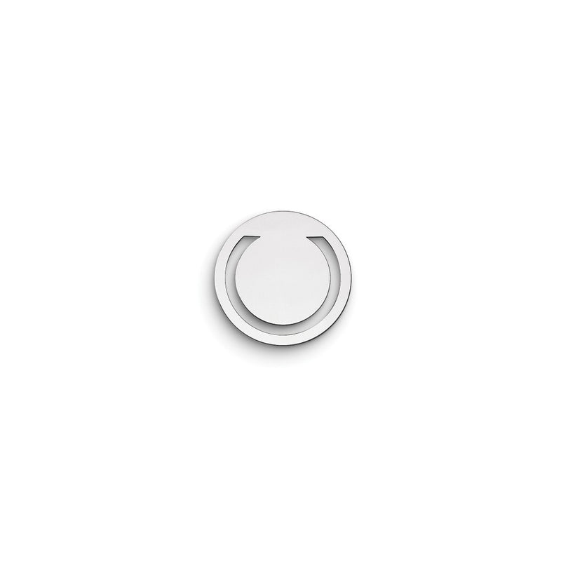 Sterling Silver Rhodium-Plated Circle Book Mark
