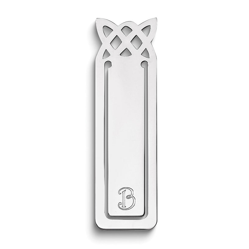 Sterling Silver Rhodium-Plated Knot Design Book Mark