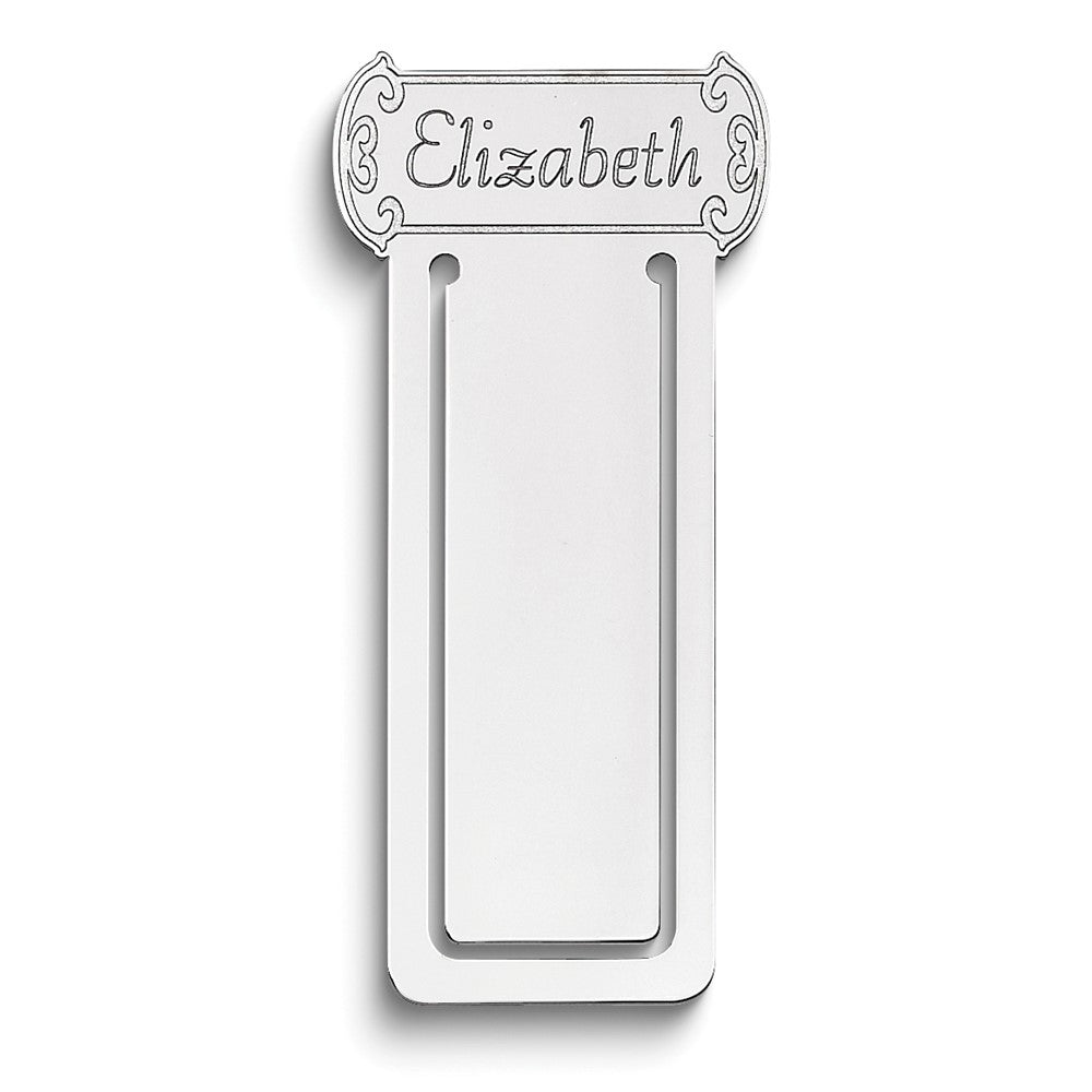 Sterling Silver Rhodium-Plated Book Mark