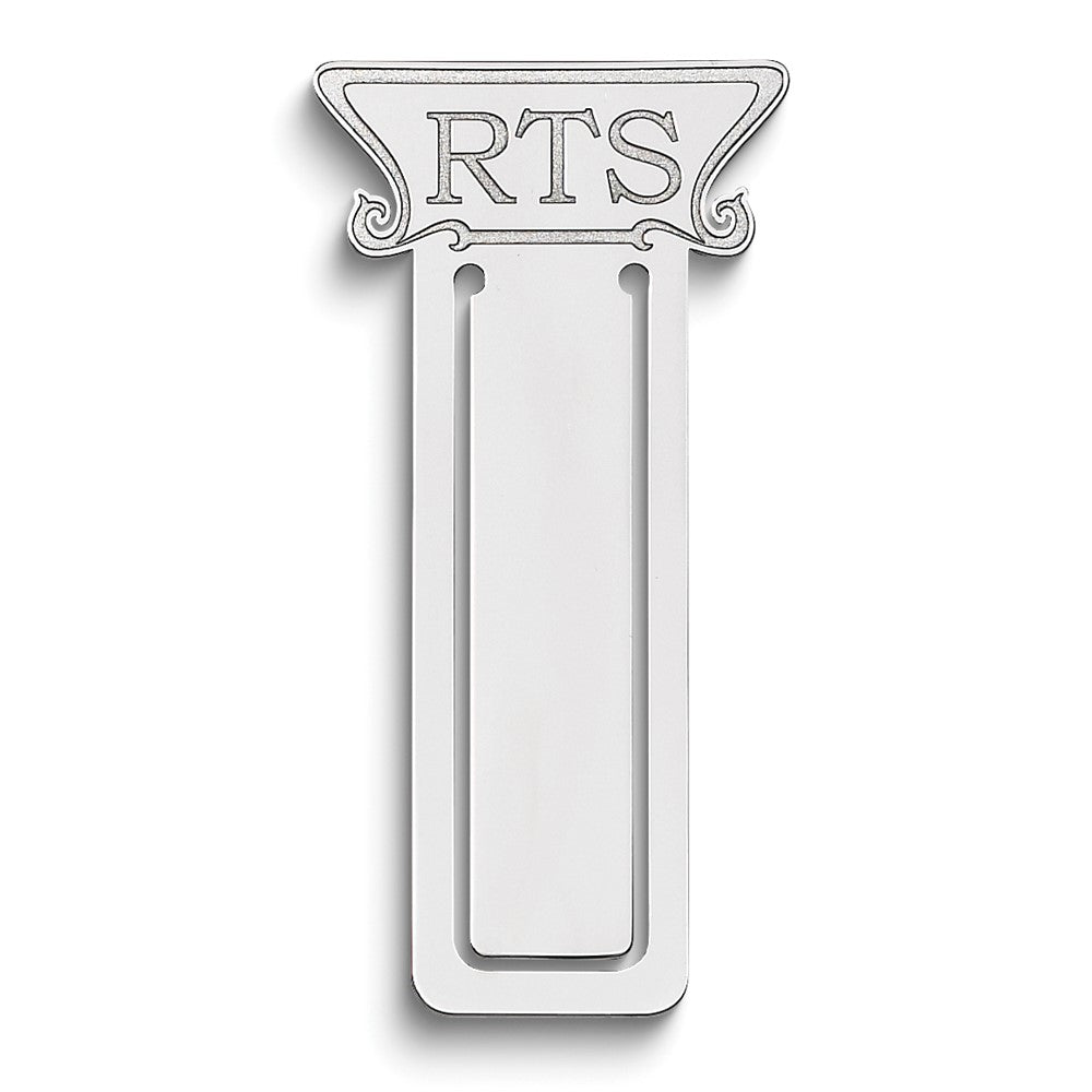 Sterling Silver Rhodium-Plated Book Mark
