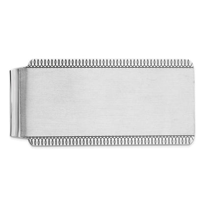 Sterling Silver Satin Rhodium-Plated Front Money Clip