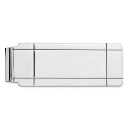 Sterling Silver Rhodium-Plated Money Clip