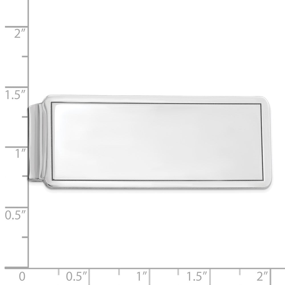 Sterling Silver Rhodium-Plated Money Clip