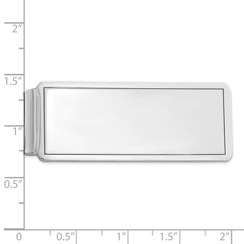 Sterling Silver Rhodium-Plated Money Clip