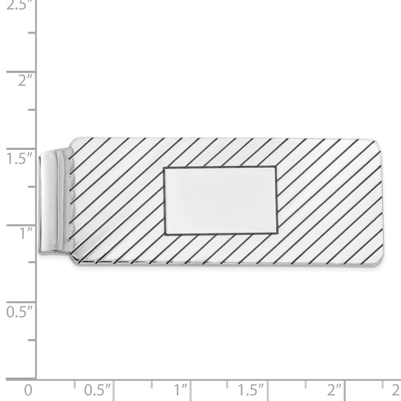 Sterling Silver Rhodium-Plated Money Clip