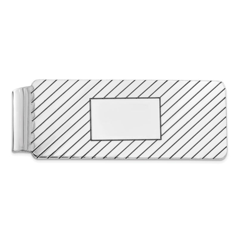 Sterling Silver Rhodium-Plated Money Clip