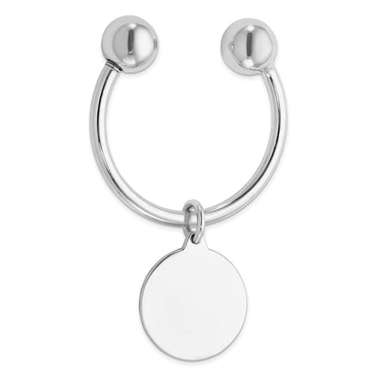 Sterling Silver Rhodium Plated Key Chain