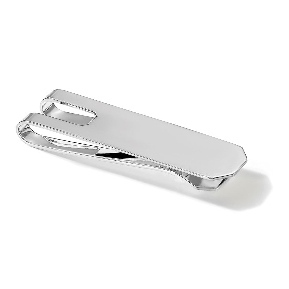 Sterling Silver Rhodium-Plated Polished Money Clip