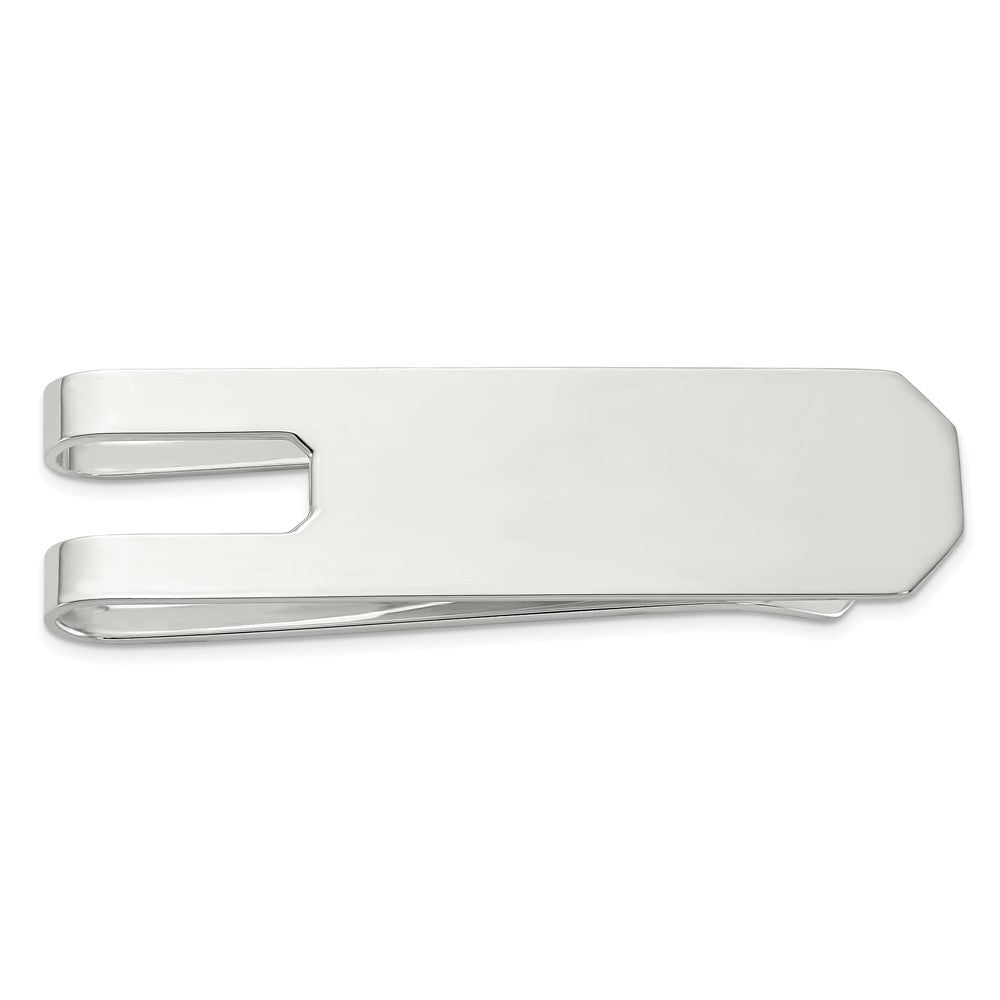 Sterling Silver Rhodium-Plated Polished Money Clip