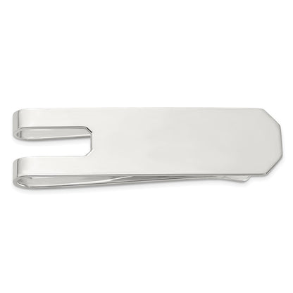 Sterling Silver Rhodium-Plated Polished Money Clip