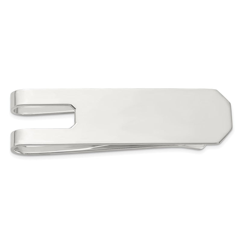 Sterling Silver Rhodium-Plated Polished Money Clip