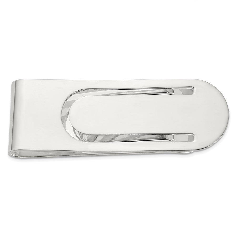 Sterling Silver Rhodium-Plated Polished Money Clip