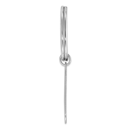 Sterling Silver Rhodium-Plated Key Chain